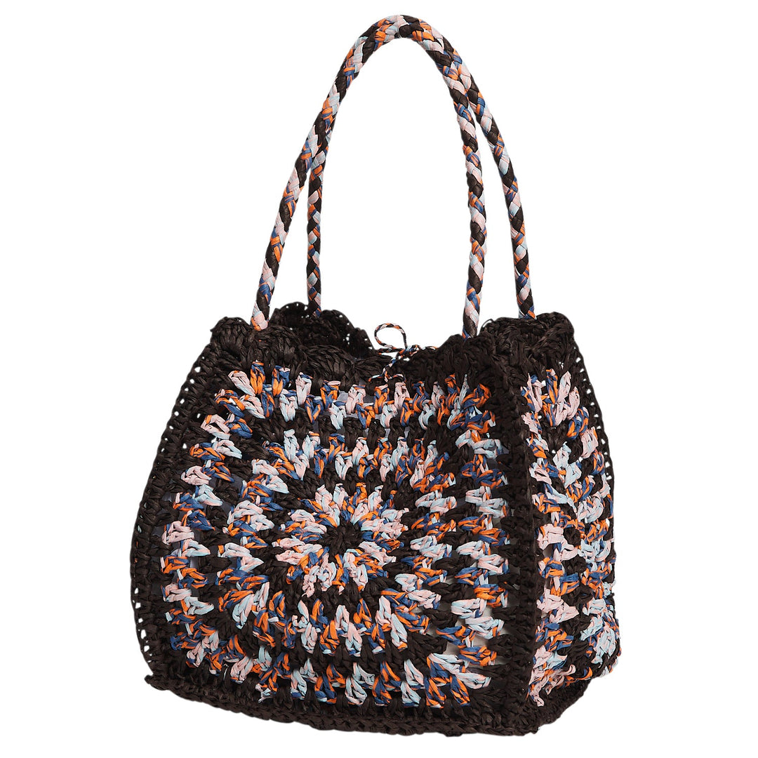 Sage x Clare Solara Raffia Bag - Umber