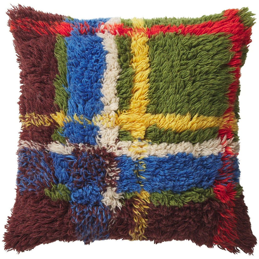 Sage x Clare Frances Shag Cushion - Hunter Green