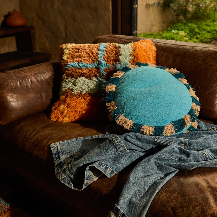 Sage x Clare Frances Shag Cushion - Sable