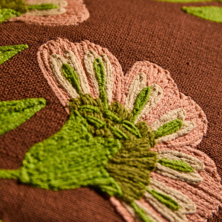 Sage x Clare Winona Embroidered Cushion