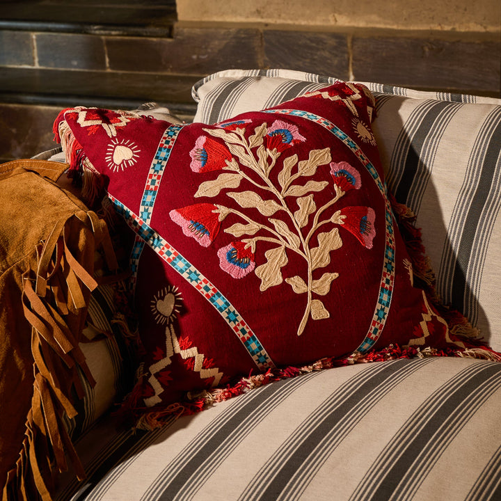 Sage x Clare Quinn Embroidered Cushion