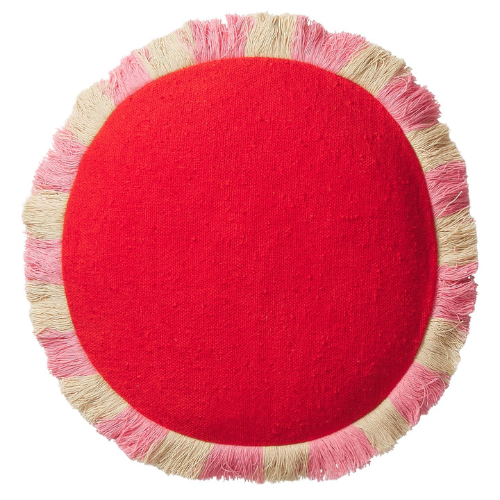 Sage x Clare Reese Round Cushion - Poppy