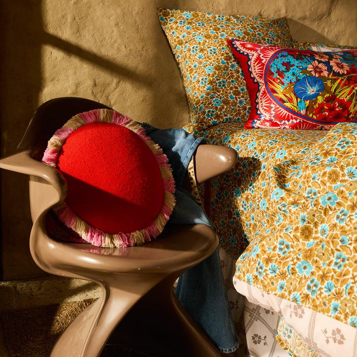 Sage x Clare Reese Round Cushion - Poppy