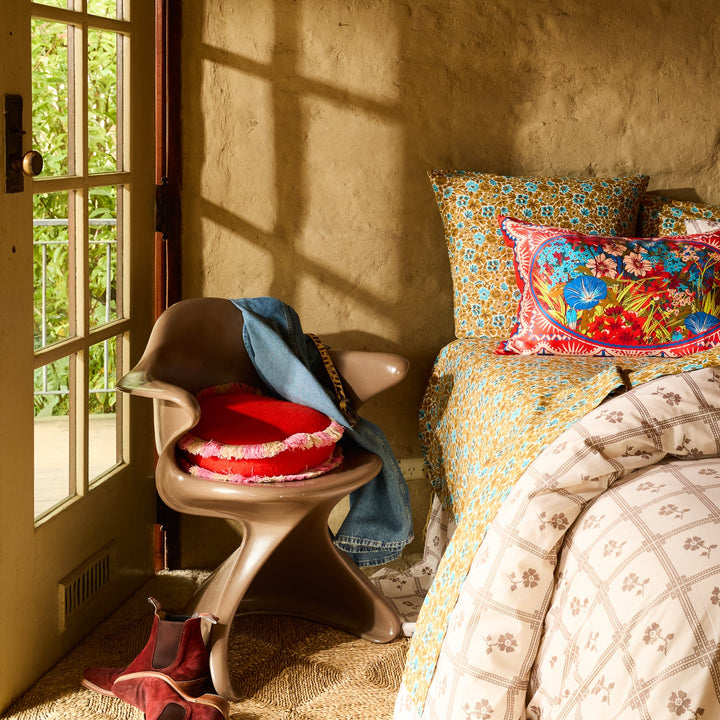 Sage x Clare Reese Round Cushion - Poppy
