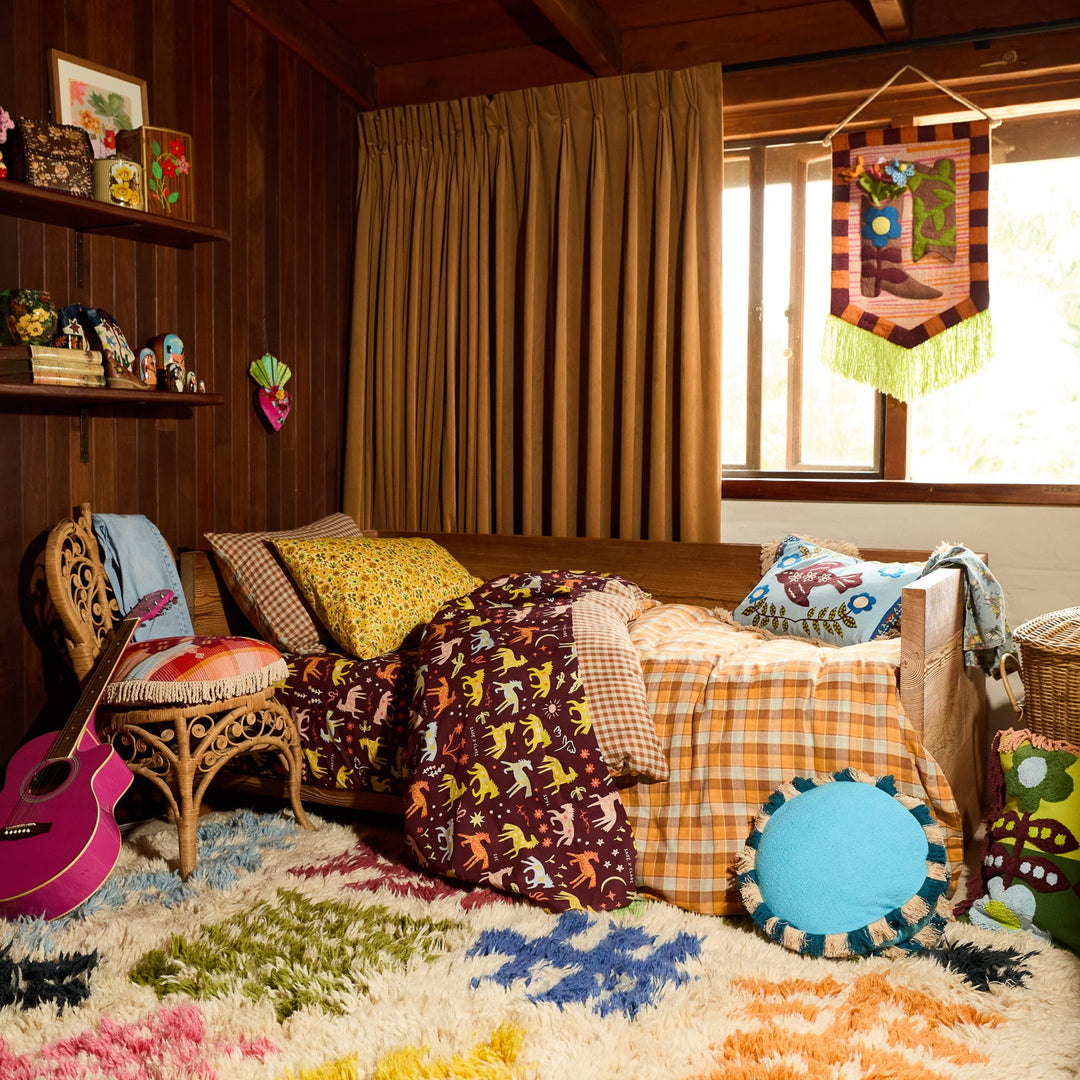 Sage x Clare Reese Round Cushion - Turquoise