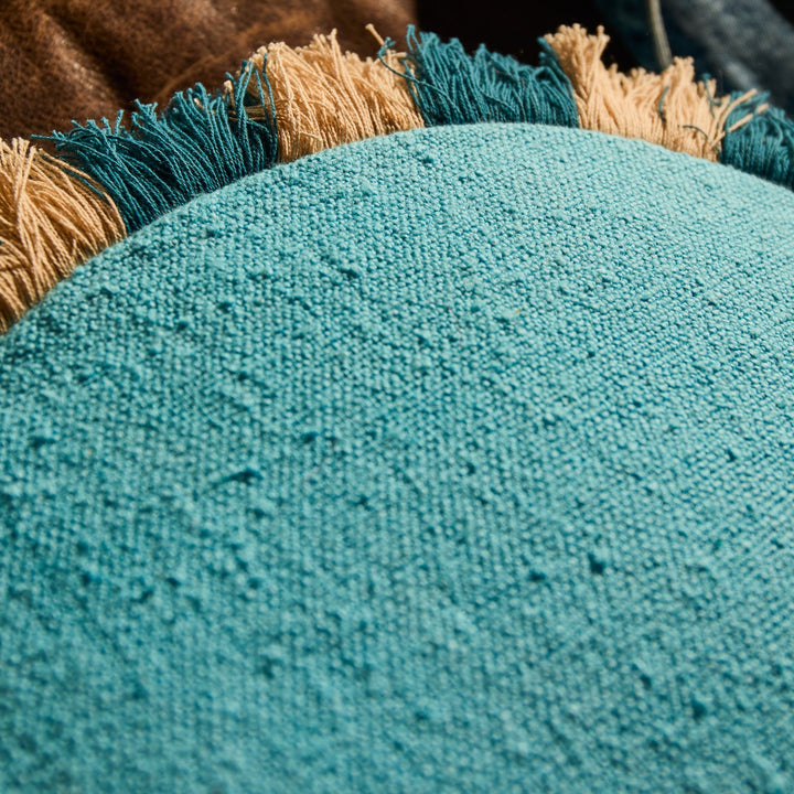 Sage x Clare Reese Round Cushion - Turquoise