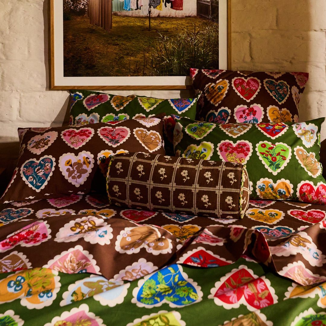 Sage x Clare Bonny Jacquard Bolster Cushion