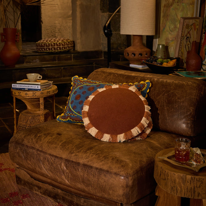 Sage x Clare Reese Round Cushion - Umber