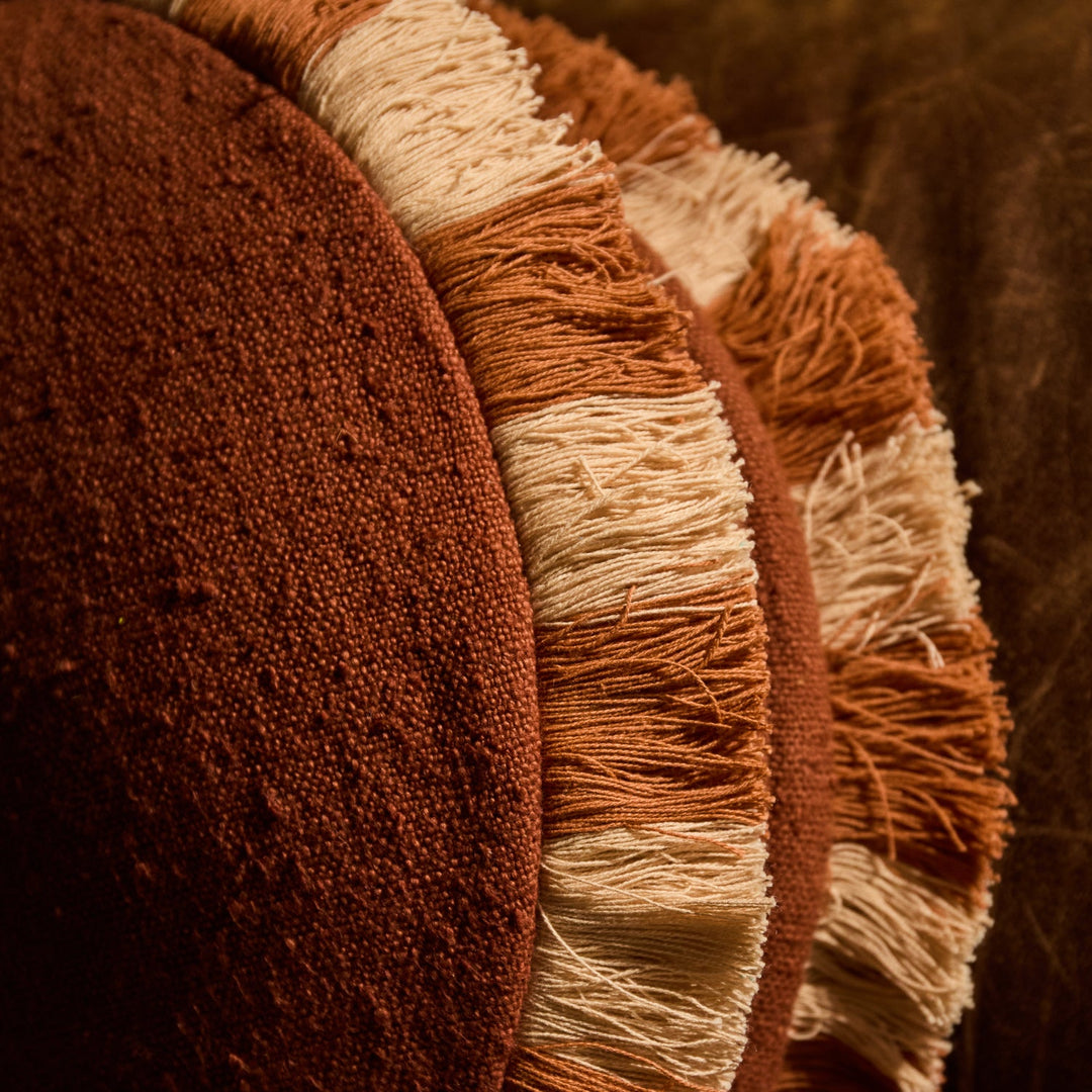 Sage x Clare Reese Round Cushion - Umber