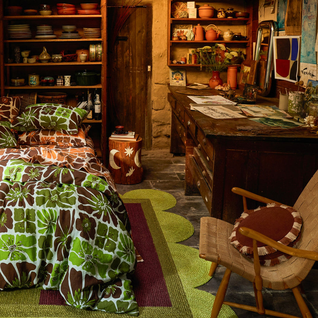 Sage x Clare Reese Round Cushion - Umber