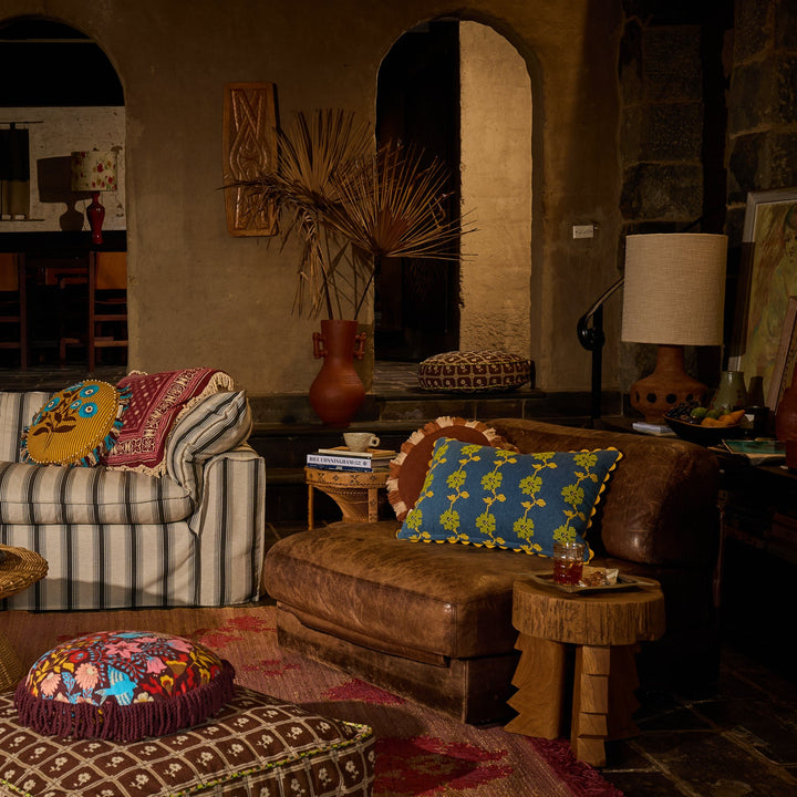 Sage x Clare Reese Round Cushion - Umber