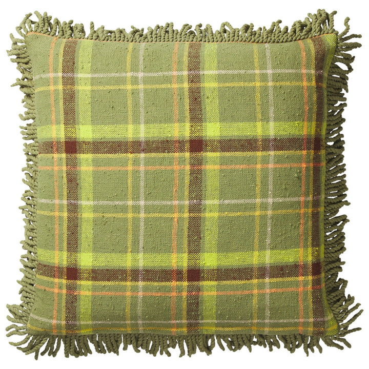 Sage x Clare Frances Woven Cushion - Moss