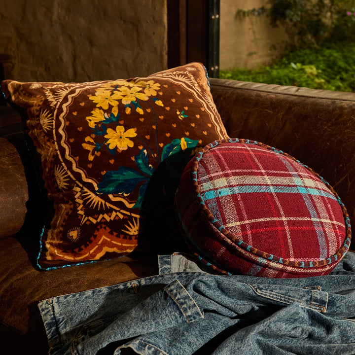 Sage x Clare Frances Woven Cushion - Sienna