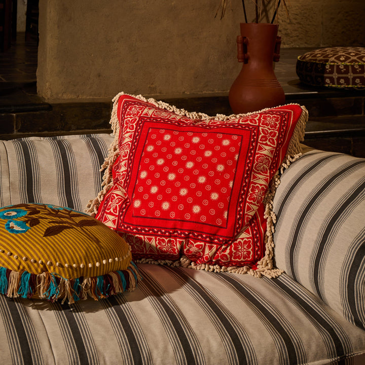 Sage x Clare Odessa Reversible Cushion - Poppy
