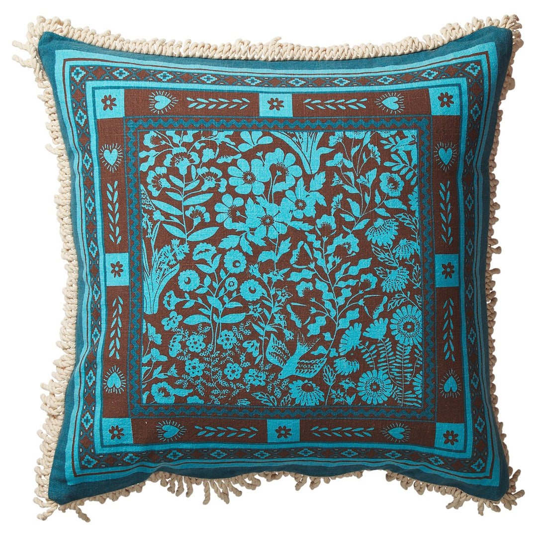 Sage x Clare Odessa Reversible Cushion - Turquoise