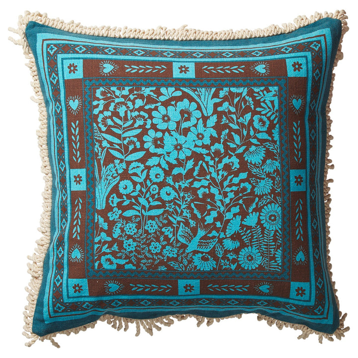 Sage x Clare Odessa Reversible Cushion - Turquoise