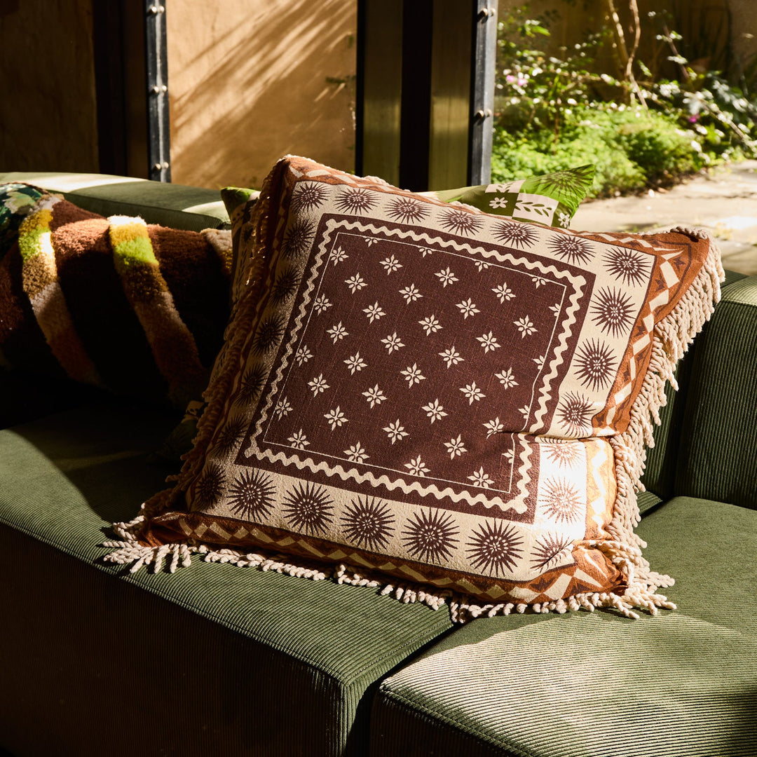 Sage x Clare Odessa Reversible Cushion - Sable