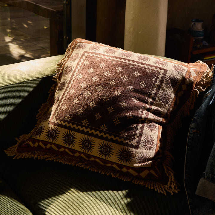 Sage x Clare Odessa Reversible Cushion - Sable