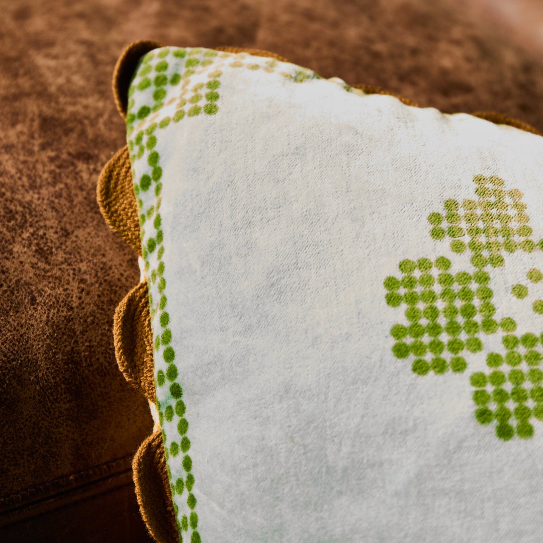 Sage x Clare Bonny Reversible Velvet Cushion - Tigers Eye