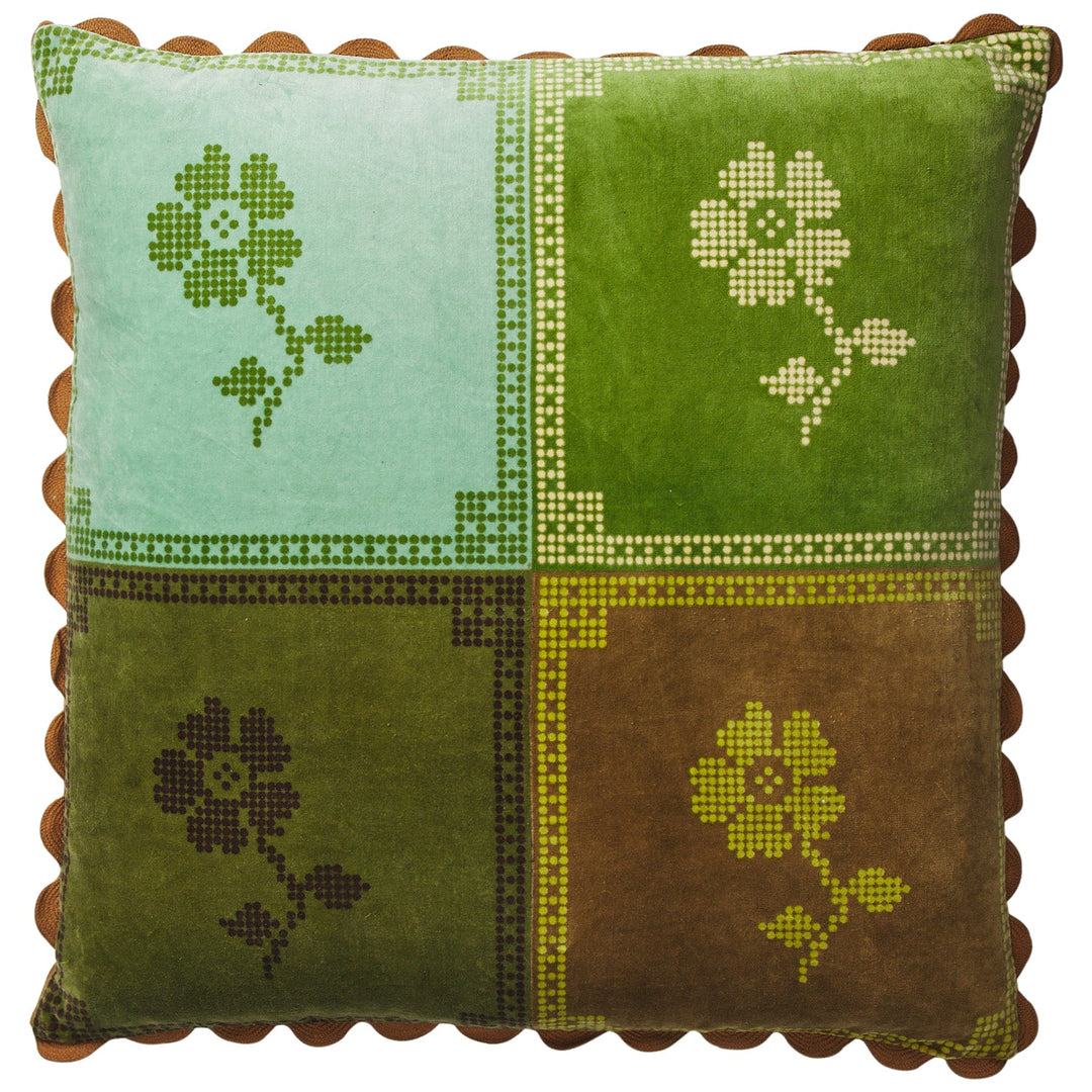 Sage x Clare Bonny Reversible Velvet Cushion - Tigers Eye