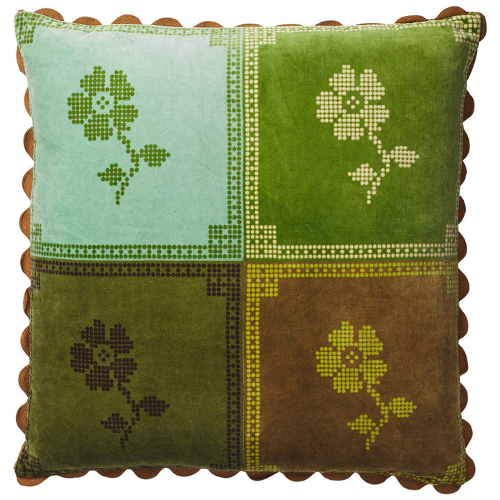 Sage x Clare Bonny Reversible Velvet Cushion - Tigers Eye