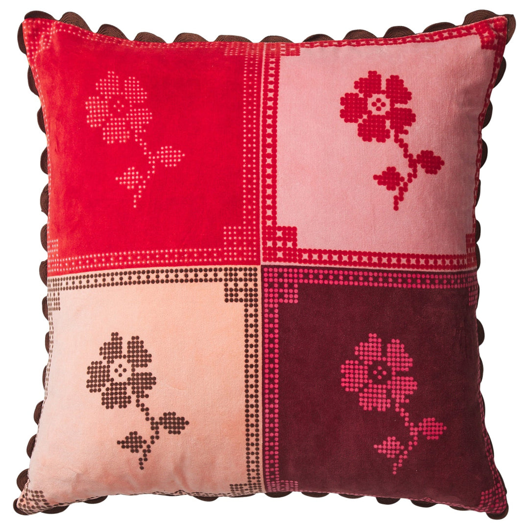 Sage x Clare Bonny Reversible Velvet Cushion - Sienna