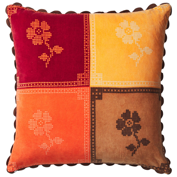 Sage x Clare Bonny Reversible Velvet Cushion - Sienna