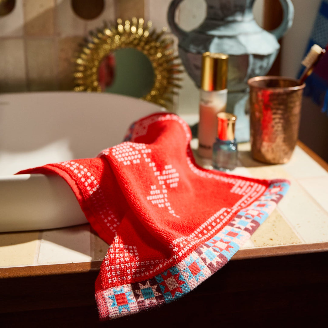 Sage x Clare Bonny Face Washer Set - Poppy
