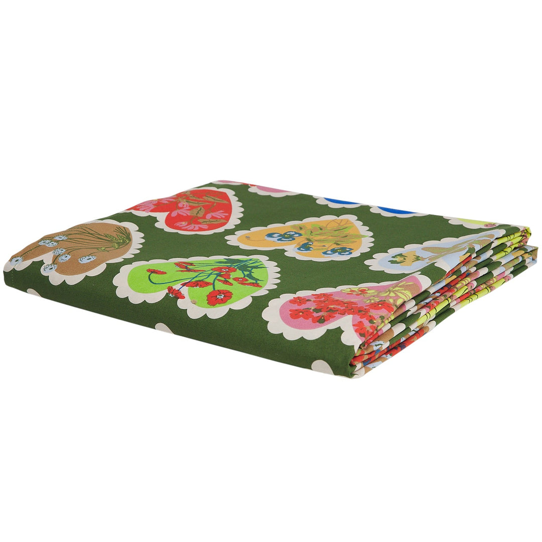 Sage x Clare Loretta Cotton Fitted Sheet - Hunter Green