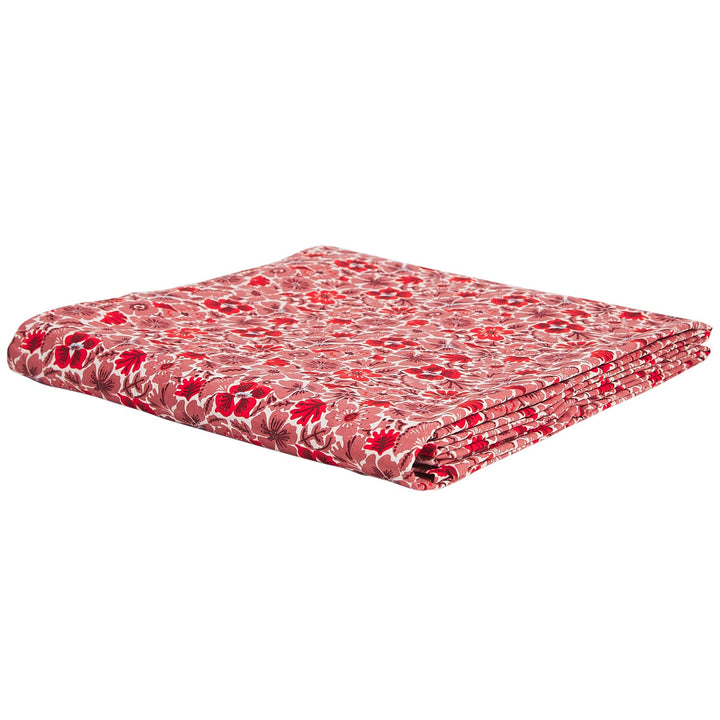 Sage x Clare Magnolia Cotton Fitted Sheet - Poppy