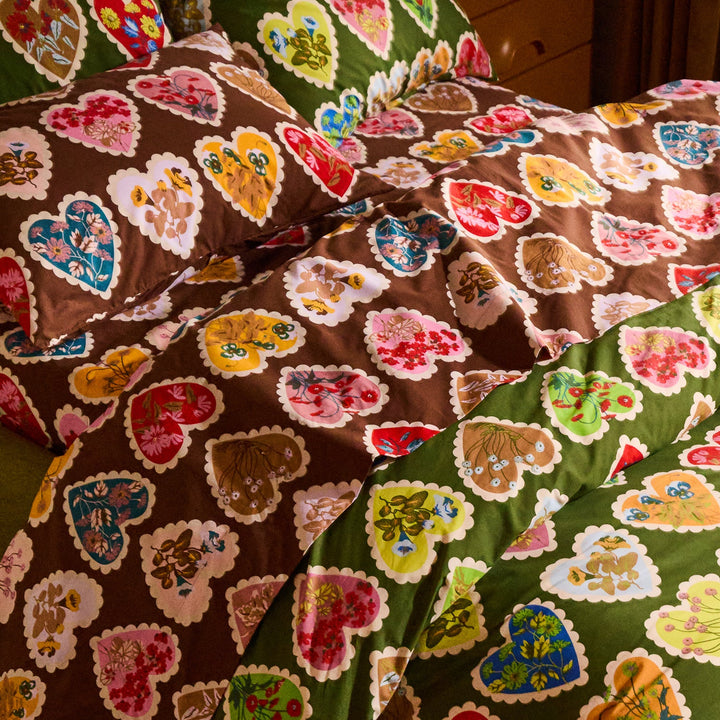Sage x Clare Loretta Cotton Fitted Sheet - Umber
