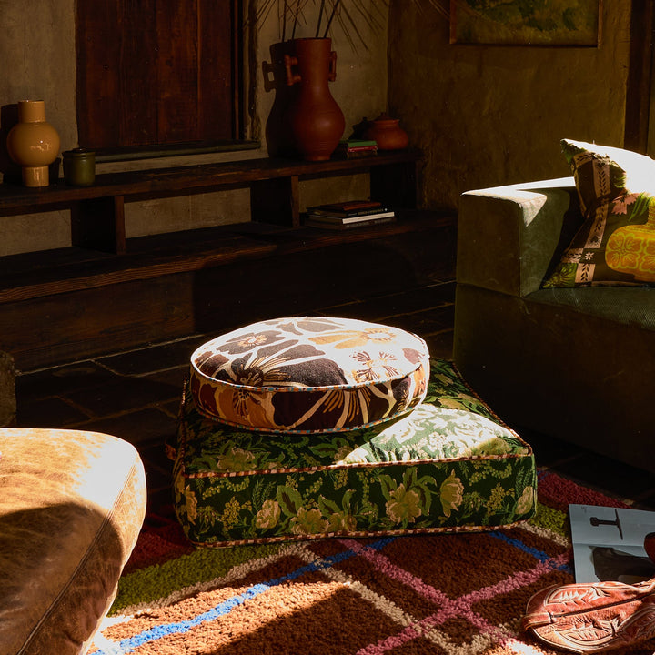Sage x Clare Jolene Jacquard Round Floor Cushion