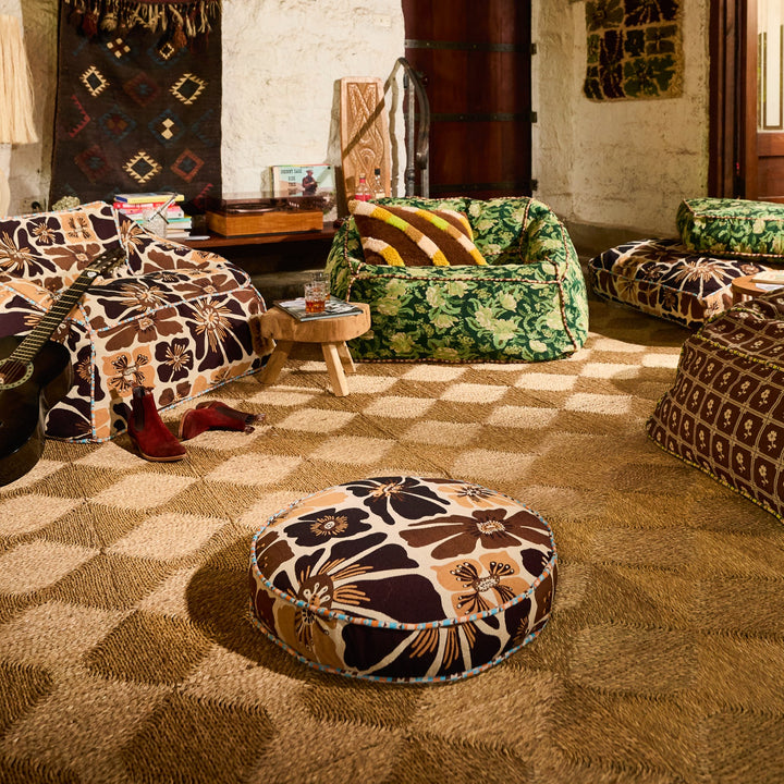 Sage x Clare Jolene Jacquard Round Floor Cushion