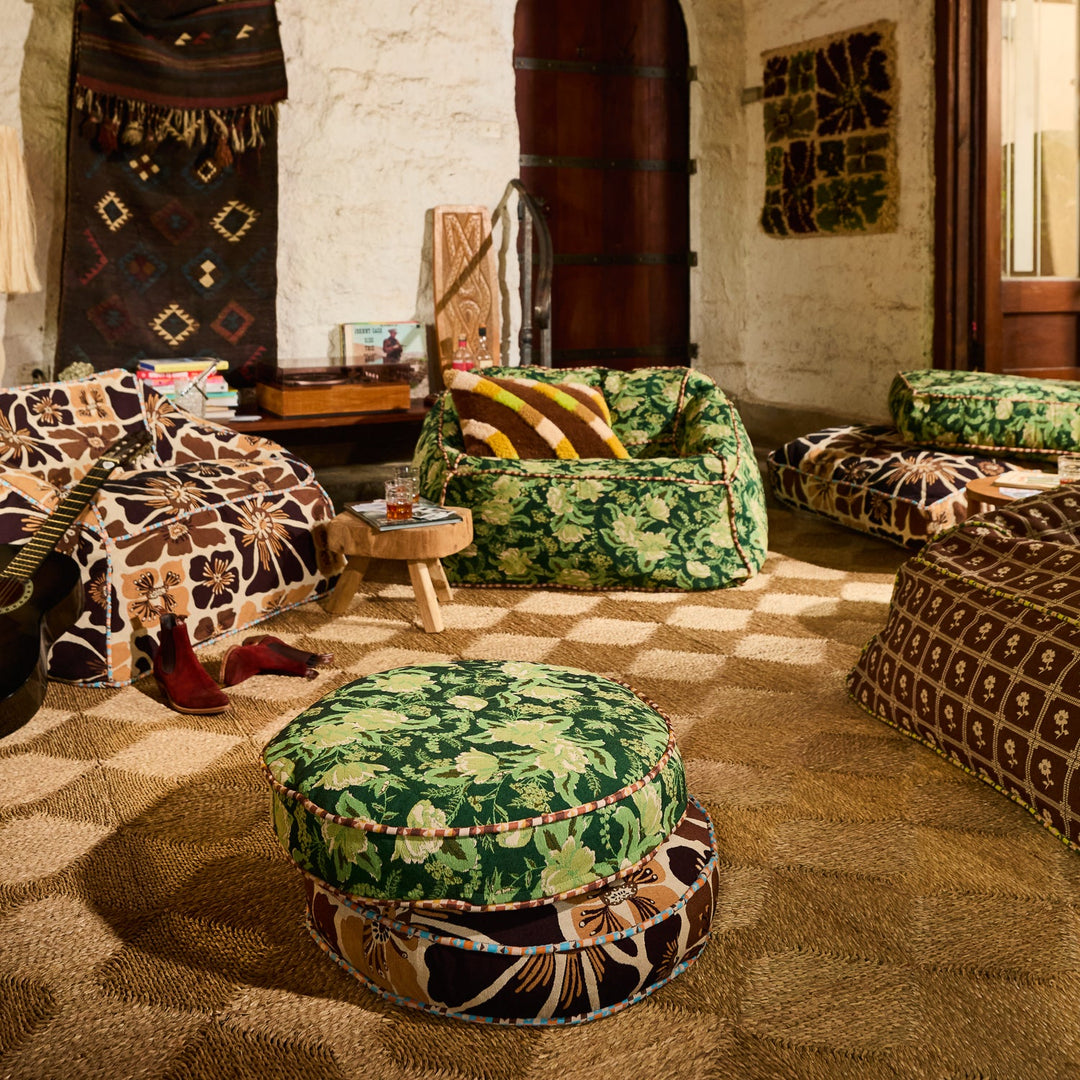 Sage x Clare Jolene Jacquard Round Floor Cushion