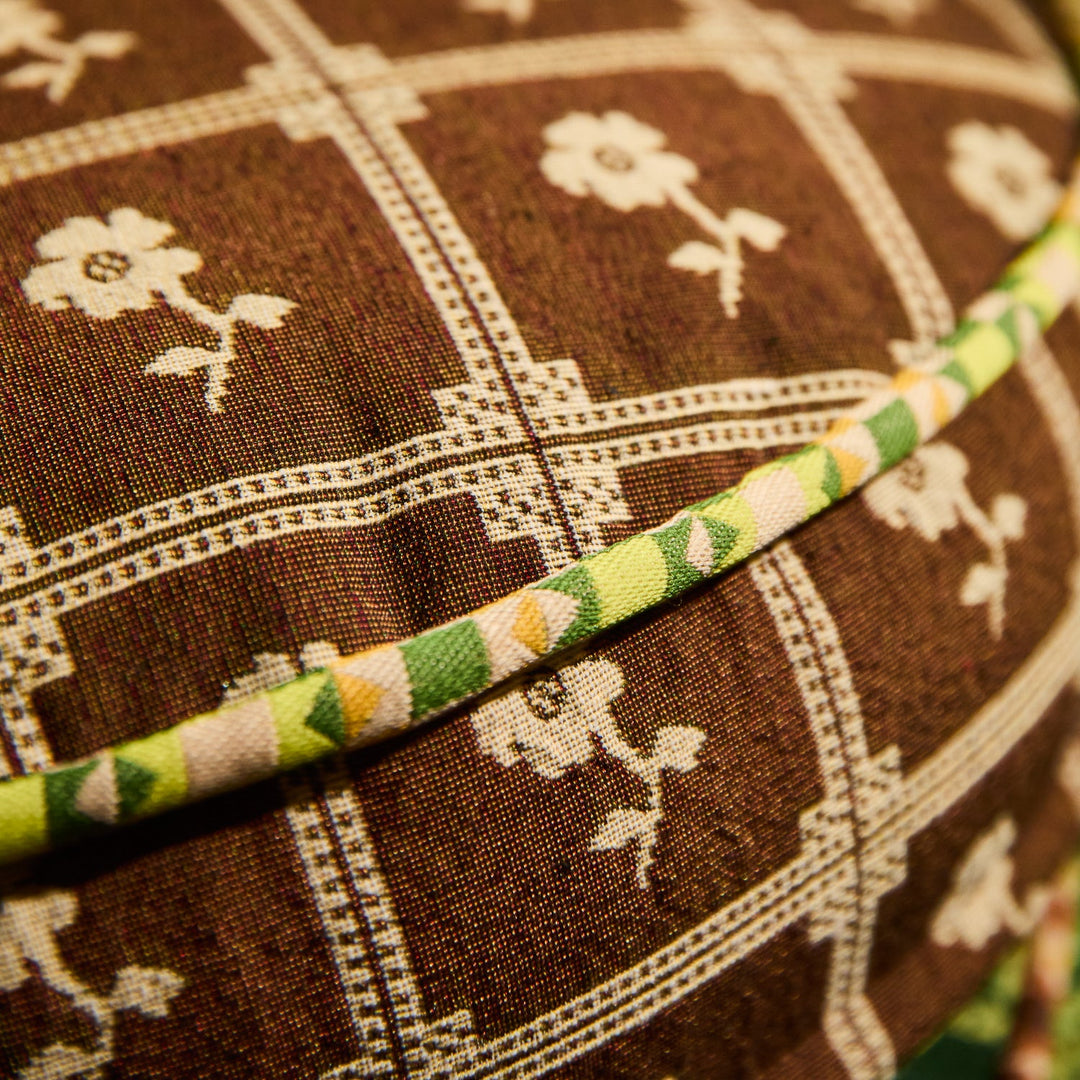 Sage x Clare Bonny Jacquard Round Floor Cushion