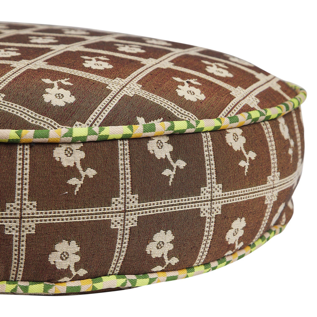 Sage x Clare Bonny Jacquard Round Floor Cushion