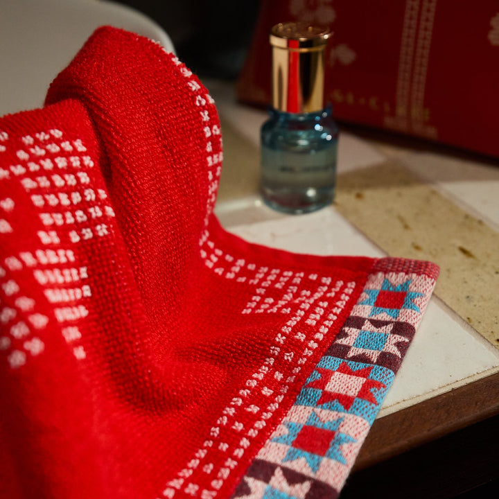 Sage x Clare Bonny Hand Towel - Poppy