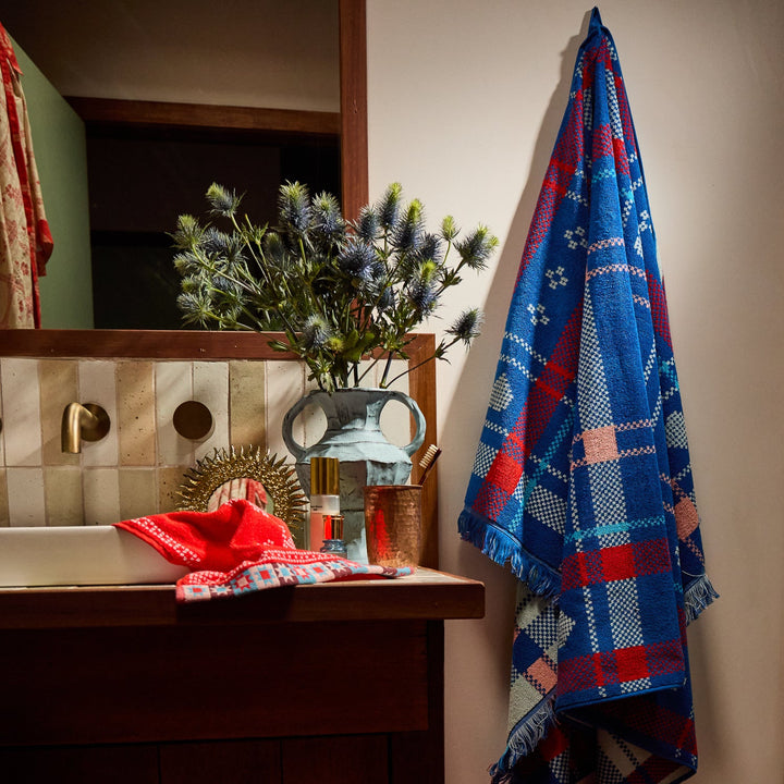 Sage x Clare Bonny Hand Towel - Poppy