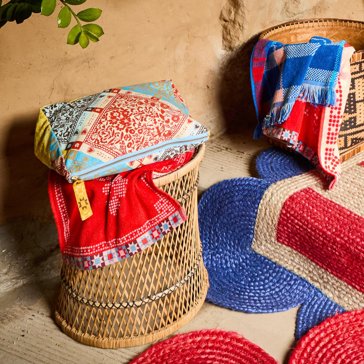 Sage x Clare Bonny Hand Towel - Poppy
