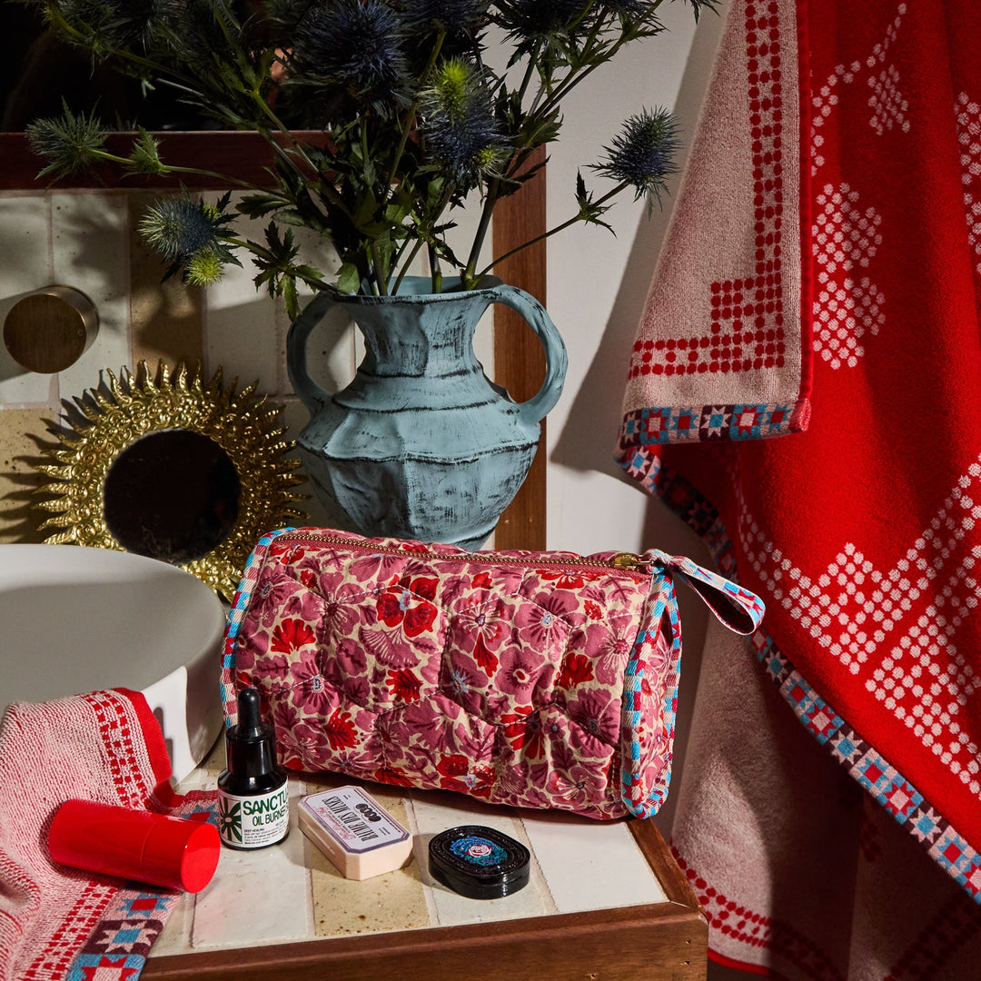 Sage x Clare Magnolia Makeup Bag - Poppy