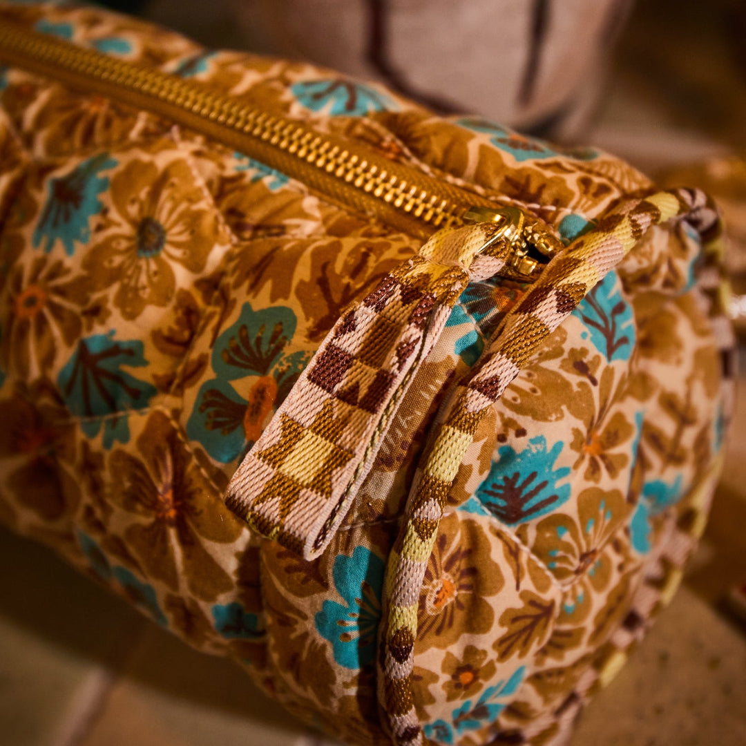 Sage x Clare Magnolia Makeup Bag - Turquoise