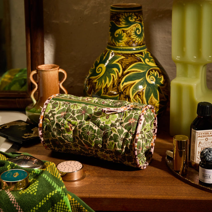 Sage x Clare Magnolia Makeup Bag - Cactus Green