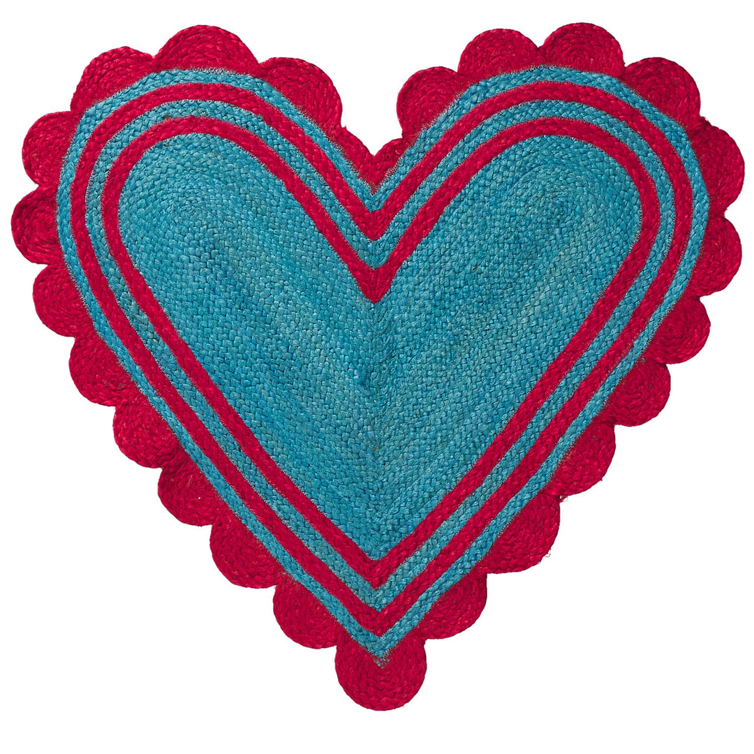 Sage x Clare Mavis Jute Mat - Turquoise