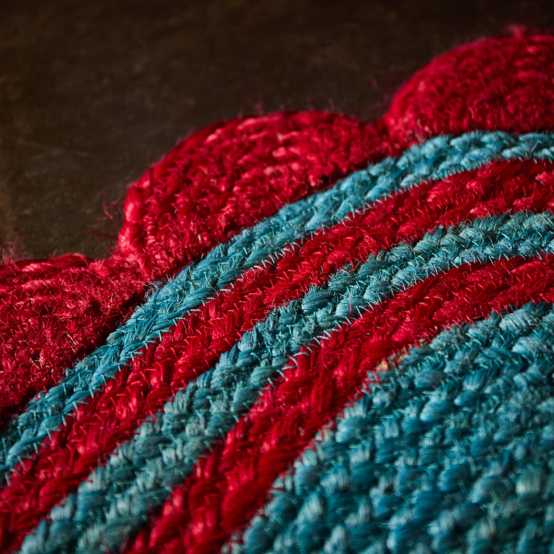Sage x Clare Mavis Jute Mat - Turquoise