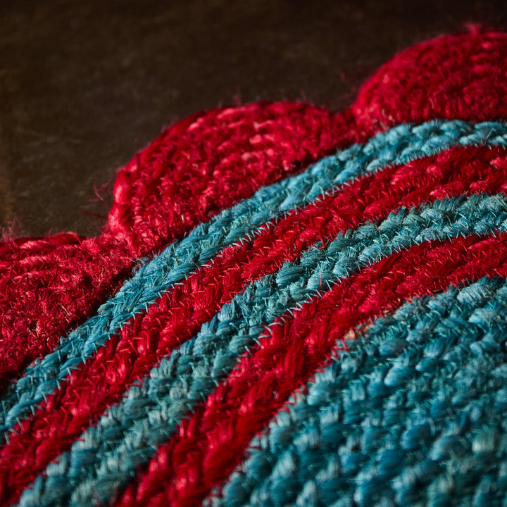 Sage x Clare Mavis Jute Mat - Turquoise