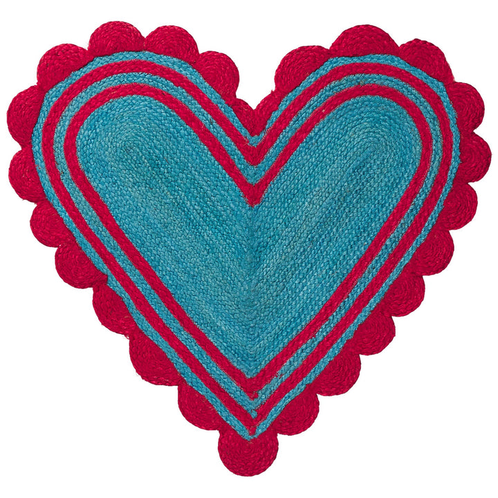 Sage x Clare Mavis Jute Mat - Turquoise