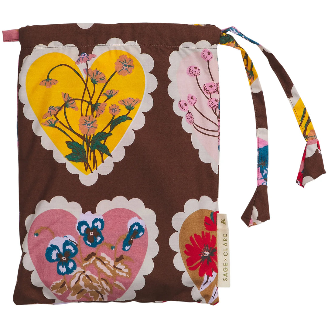 Sage x Clare Loretta Cotton Euro Pillowcase Set - Umber