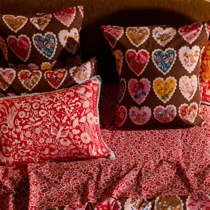 Sage x Clare Loretta Cotton Euro Pillowcase Set - Umber