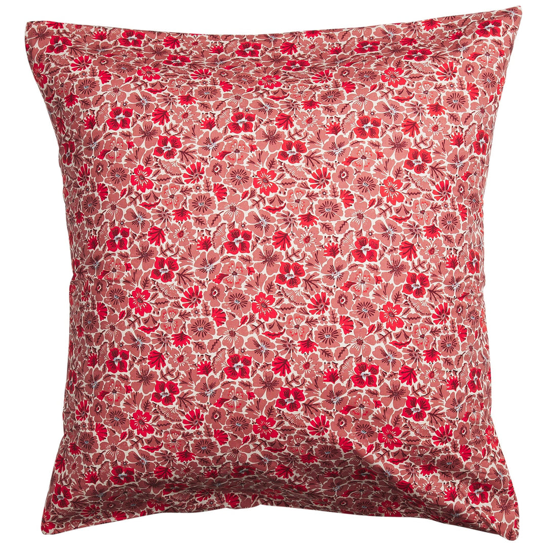 Sage x Clare Magnolia Cotton Euro Pillowcase Set - Poppy