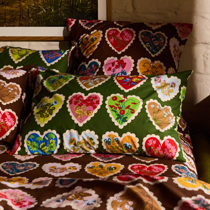 Sage x Clare Loretta Cotton Pillowcase Set - Hunter Green